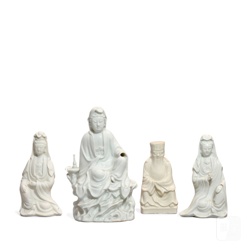 十七/十八世紀 德化窯像四件 | FOUR BLANC-DE-CHINE FIGURES - 图3